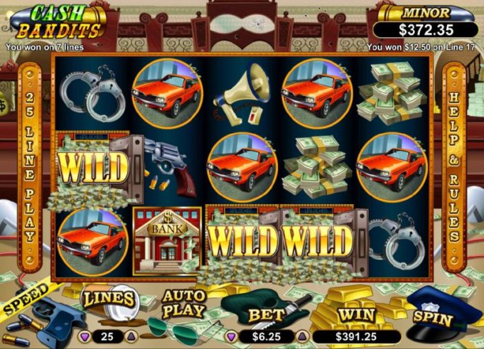 All Online Pokies - Multiple winning paylines triggers a $391.25 big win!