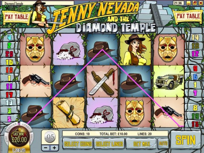 All Online Pokies image of Jenny Nevada and the Diamond Temple