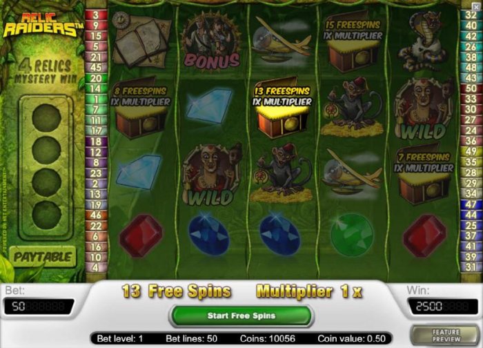 13 free spins awarded - All Online Pokies
