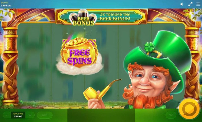 Lucky Leprechaun awards free spins feature. by All Online Pokies