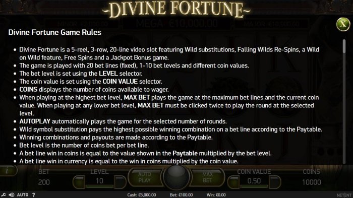 Divine Fortune by All Online Pokies