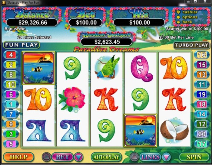Paradise Dreams by All Online Pokies