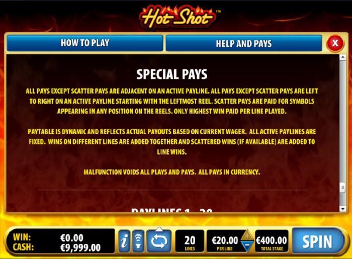 special pays by All Online Pokies