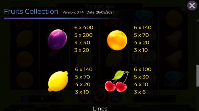Fruits Collection 40 Lines by All Online Pokies