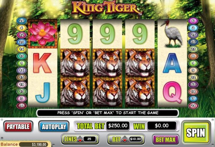 All Online Pokies image of King Tiger
