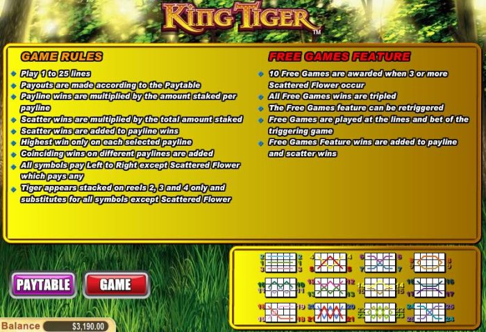 All Online Pokies image of King Tiger