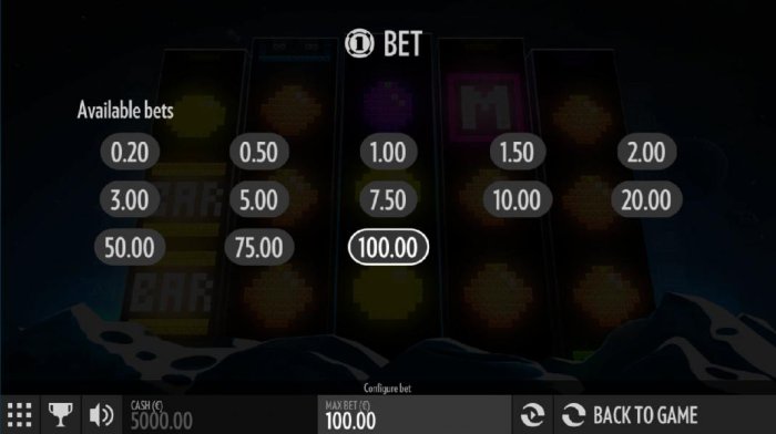 Bets - Available betting range. by All Online Pokies
