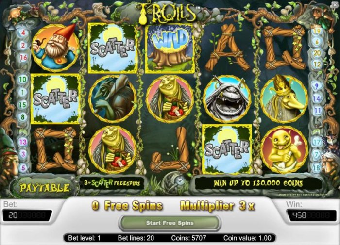 the free spins feature payout 458 coins by All Online Pokies