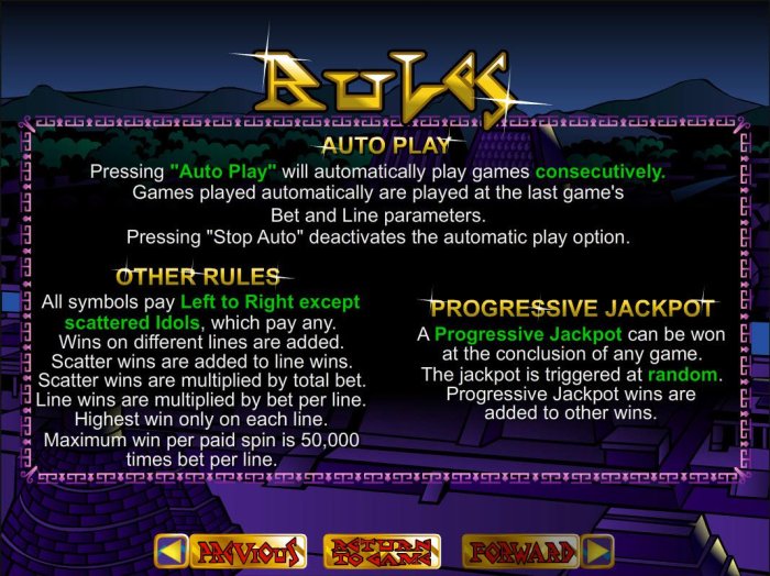 General Game Rules and Progressive Jackpot Rules by All Online Pokies