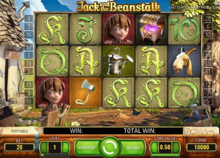 main game board five reels, twenty paylines and a chance to win up to 600000 coins by All Online Pokies