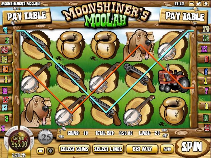 Moonshiner's Moolah by All Online Pokies