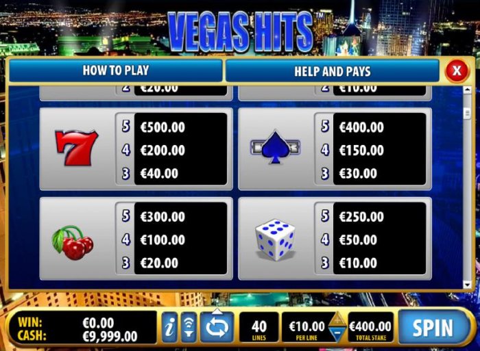 Vegas Hits screenshot