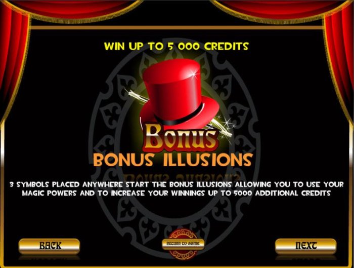 bonus feature rules - win up to 5,000 credits - All Online Pokies