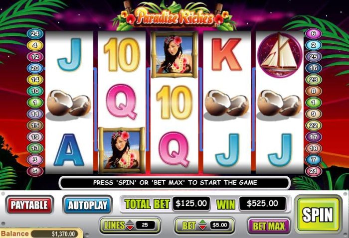 All Online Pokies image of Paradise Riches