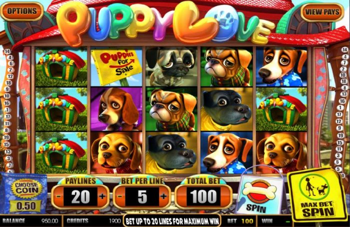 All Online Pokies image of Puppy Love