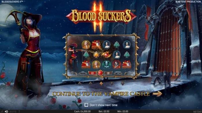 All Online Pokies - Splash screen - game loading - Vampire Theme