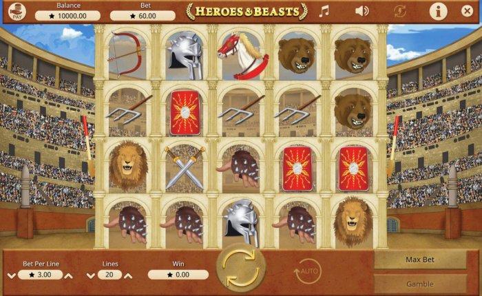 All Online Pokies image of Heroes and Beasts