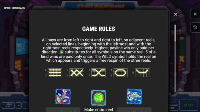 All Online Pokies image of Space Guardians