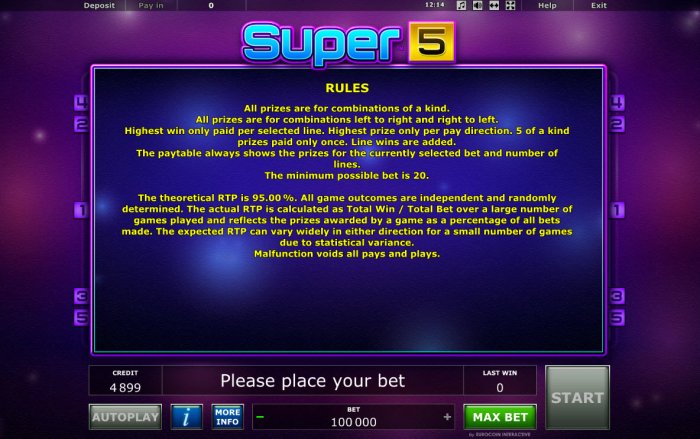 Super 5 by All Online Pokies