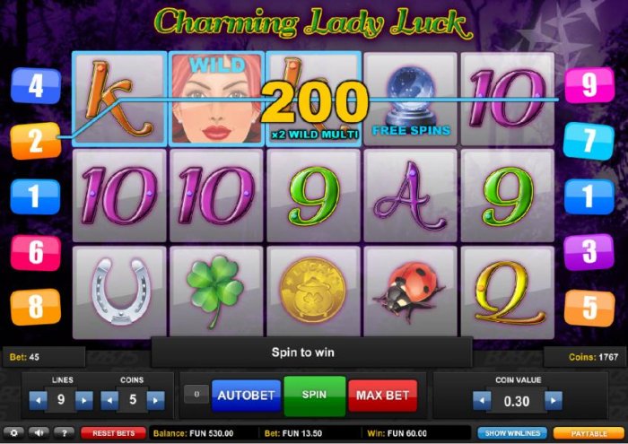 Three of a kind triggers a 200 coin big win by All Online Pokies