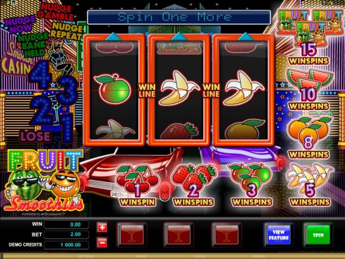 main game board featuring 3 reels and one pay line by All Online Pokies