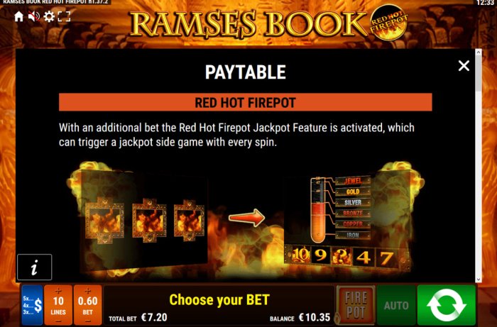 Ramses Book Red Hot Firepot by All Online Pokies