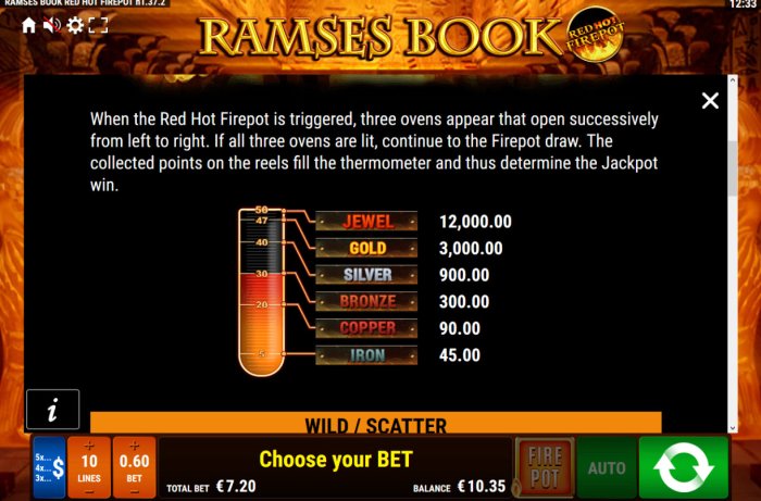 Ramses Book Red Hot Firepot screenshot