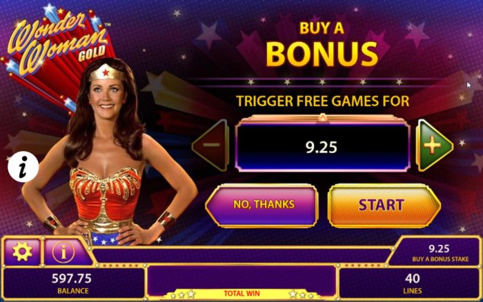 All Online Pokies image of Wonder Woman Gold