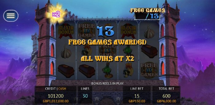 13 Free Games awarded, All wins at x2. by All Online Pokies