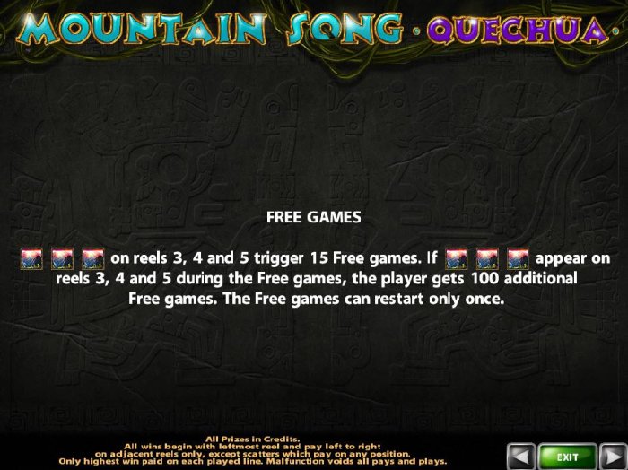 All Online Pokies image of Mountain Song Quechua