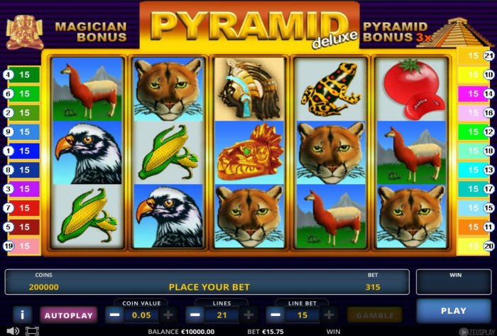 All Online Pokies image of Pyramid Deluxe