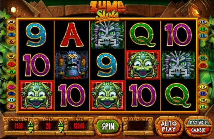 Three frog scatter symbols triggers the free spins feature. - All Online Pokies