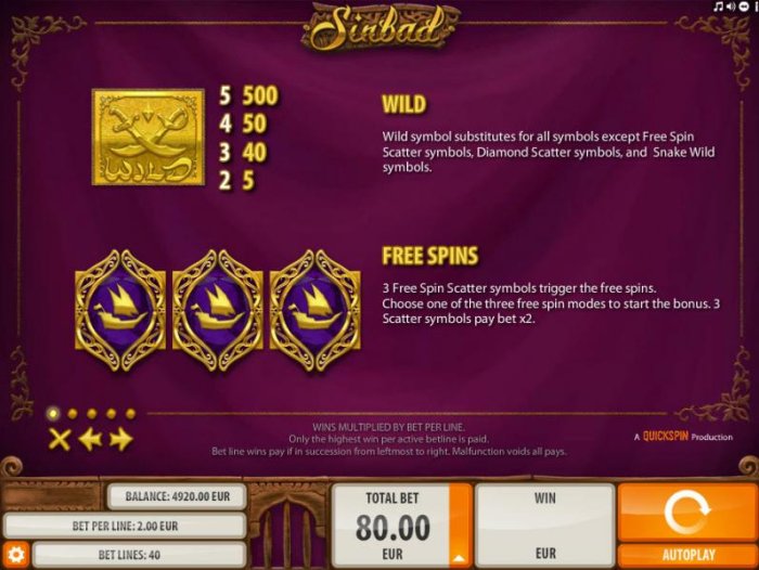 All Online Pokies - Wild substitutes for all symbols except Free Spin Scatter symbols, Diamond Scatter symbols and Snake Wilds symbols