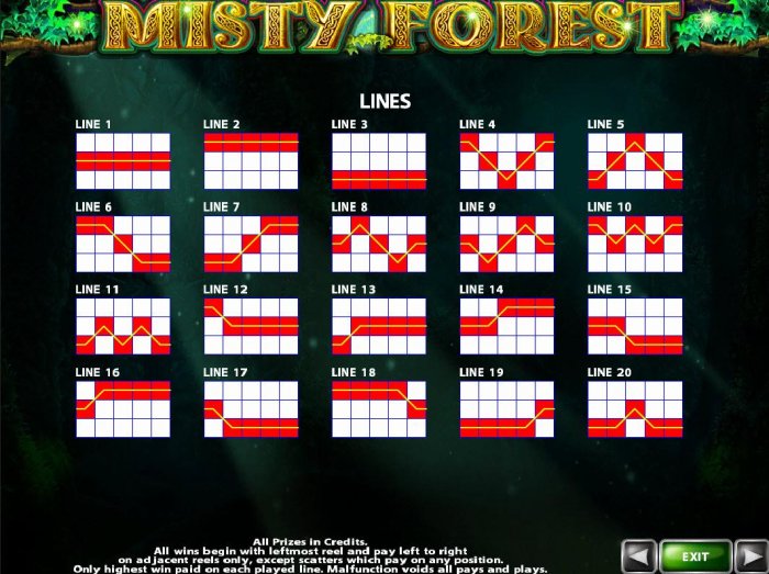 All Online Pokies image of Misty Forest