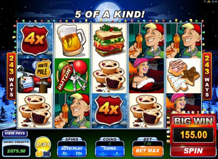 4x wilds lead to multiple winning paylines and a 155.00 payout by All Online Pokies