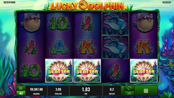 Three or more scatter symbols triggers bonus game by All Online Pokies