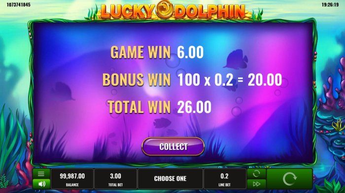 Total bonus game payout 26 coins - All Online Pokies