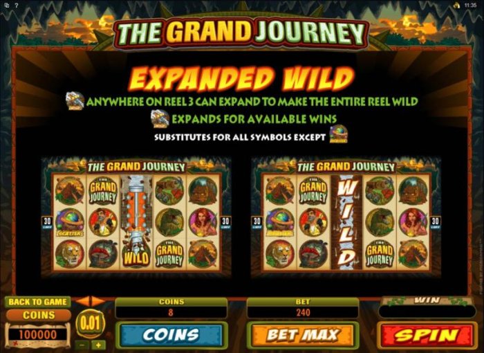 Expand Wild anywhere on reel 3 can expand to make the entire reel wild. - All Online Pokies