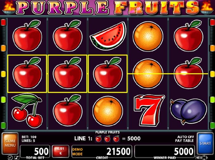 All Online Pokies image of Purple Fruits