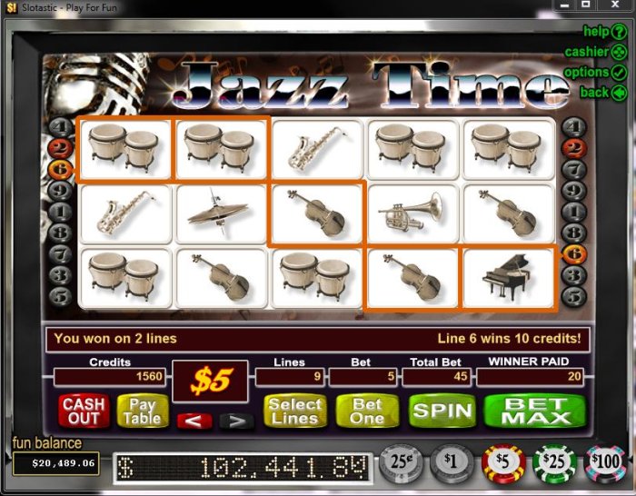 Jazz Time by All Online Pokies