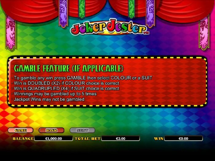 All Online Pokies - gamble feature rules