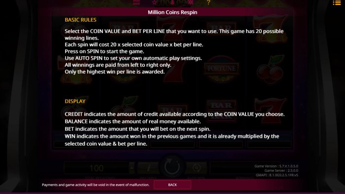 Million Coins Respin by All Online Pokies