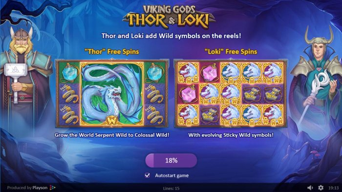 All Online Pokies image of Viking Gods Thor and Loki