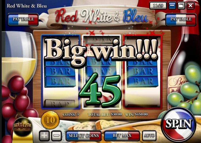 All Online Pokies image of Red White & Bleu