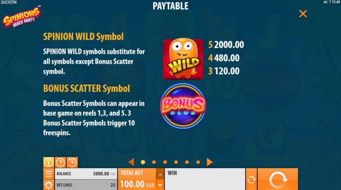 Spinions Beach Party by All Online Pokies