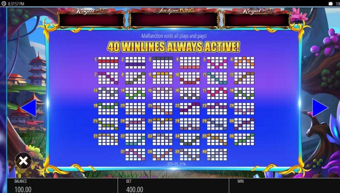 All Online Pokies - Paylines 1-40