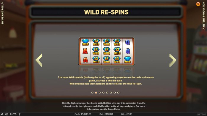 All Online Pokies image of Swipe and Roll