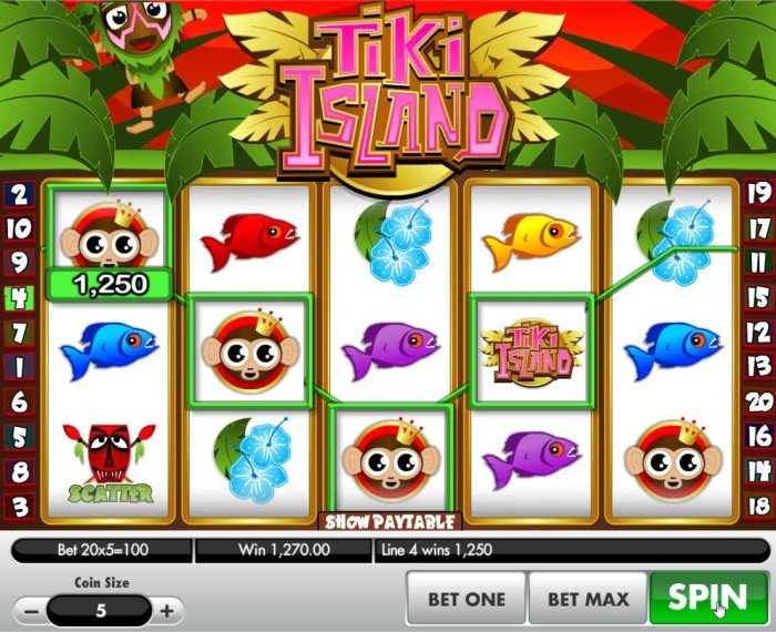 A winning Four of a Kind triggers a 1,250.00 big win. by All Online Pokies
