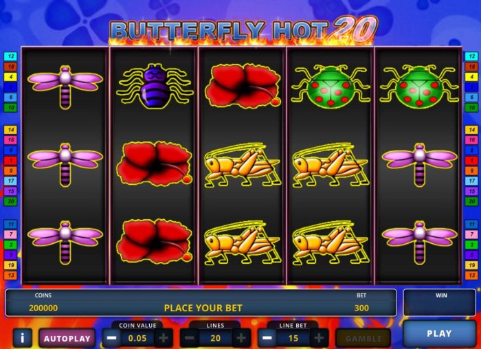 All Online Pokies image of Classic Butterfly Hot 20