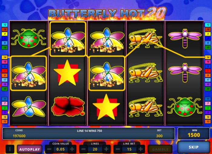 All Online Pokies image of Classic Butterfly Hot 20